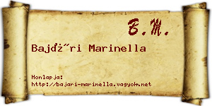 Bajári Marinella névjegykártya